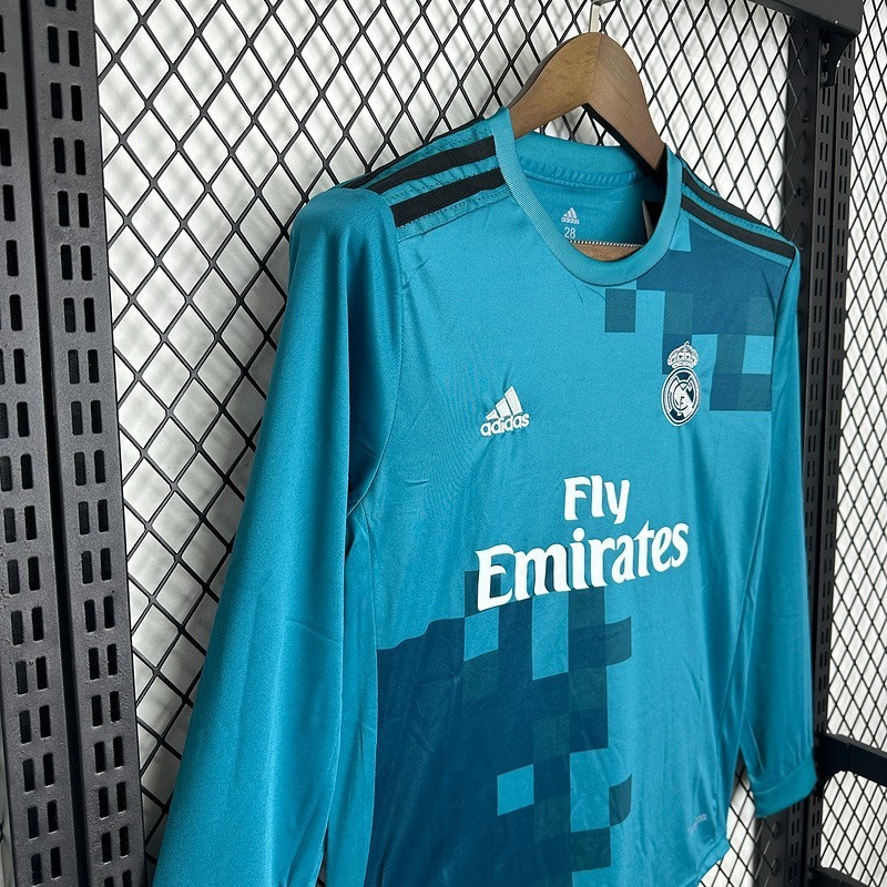 Retro Real Madrid 2016/17 Second Away Long sleeve jersey Kid Kits Size 16-28