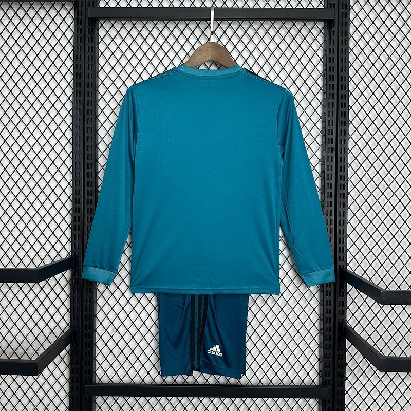 Retro Real Madrid 2016/17 Second Away Long sleeve jersey Kid Kits Size 16-28