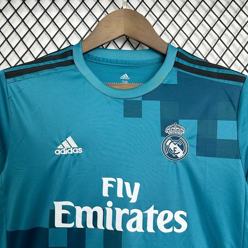 Retro Real Madrid 2016/17 Second Away Long sleeve jersey Kid Kits Size 16-28