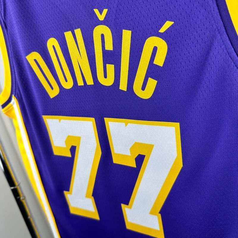 NBA Los Angeles Lakes V-Neck Purple Jersey DONČIĆ#77 S-XXL