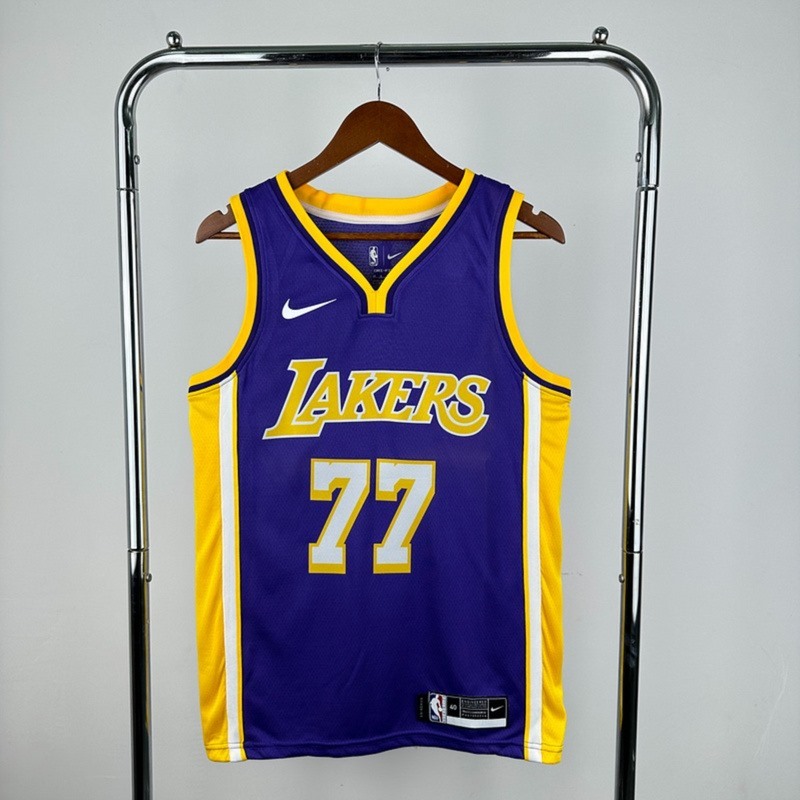 NBA Los Angeles Lakes V-Neck Purple Jersey DONČIĆ#77 S-XXL