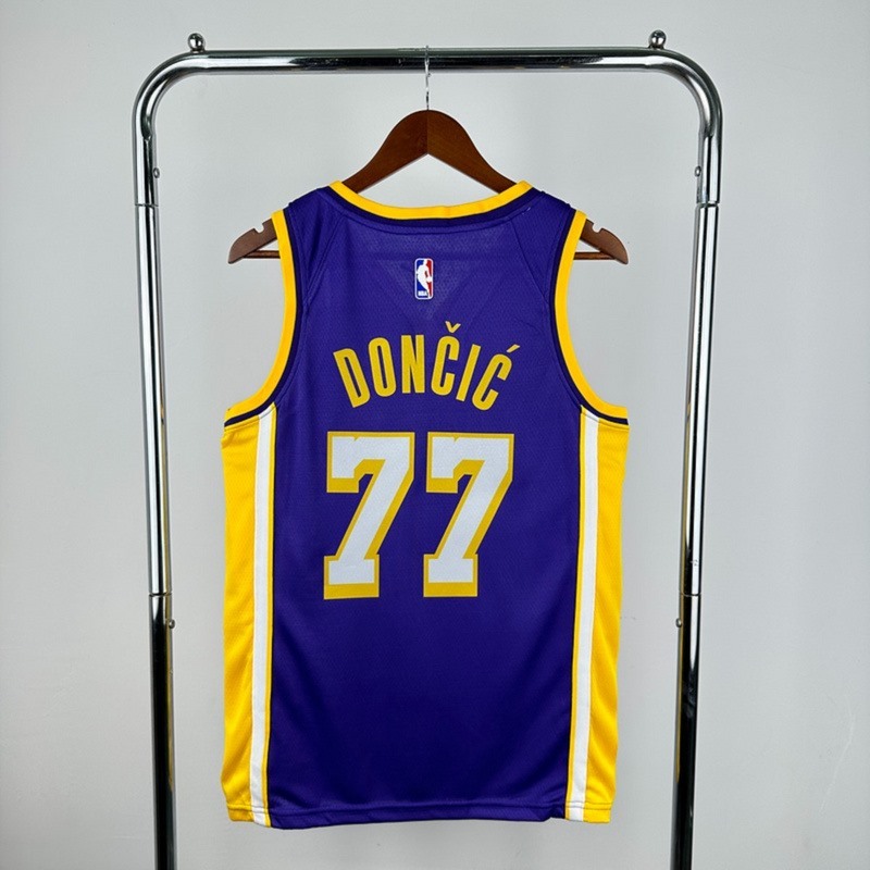 NBA Los Angeles Lakes V-Neck Purple Jersey DONČIĆ#77 S-XXL