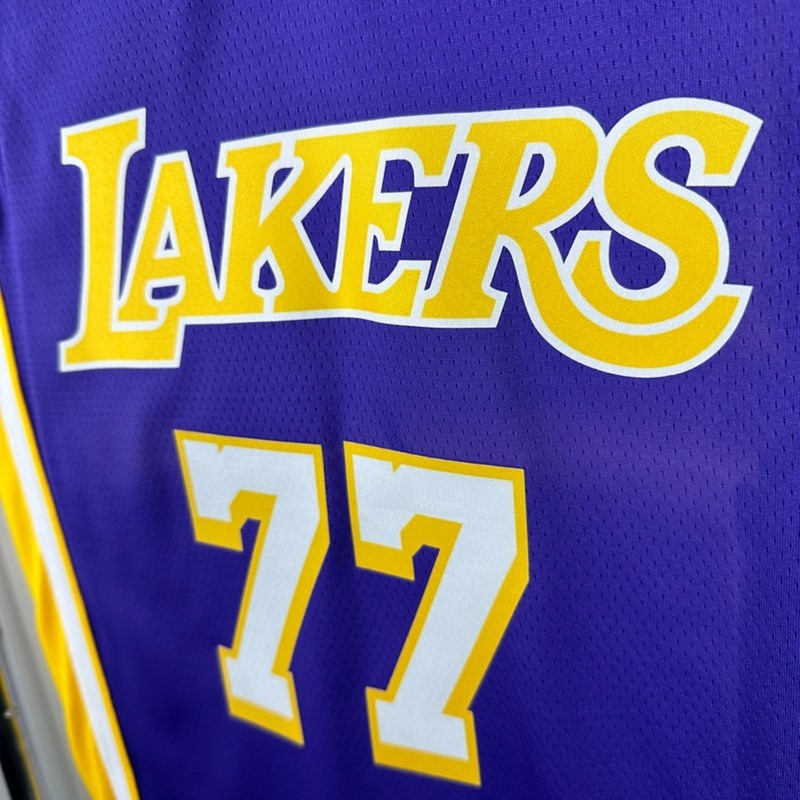 NBA Los Angeles Lakes V-Neck Purple Jersey DONČIĆ#77 S-XXL