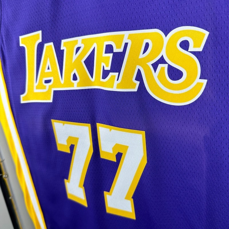 NBA Los Angeles Lakes V-Neck Purple Jersey DONČIĆ#77 S-XXL