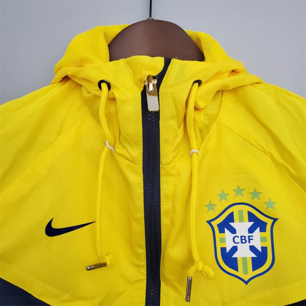 2024 Brazil Blue and Yellow Windbreaker Jacket Football team Shirt jersey Sport Unifom