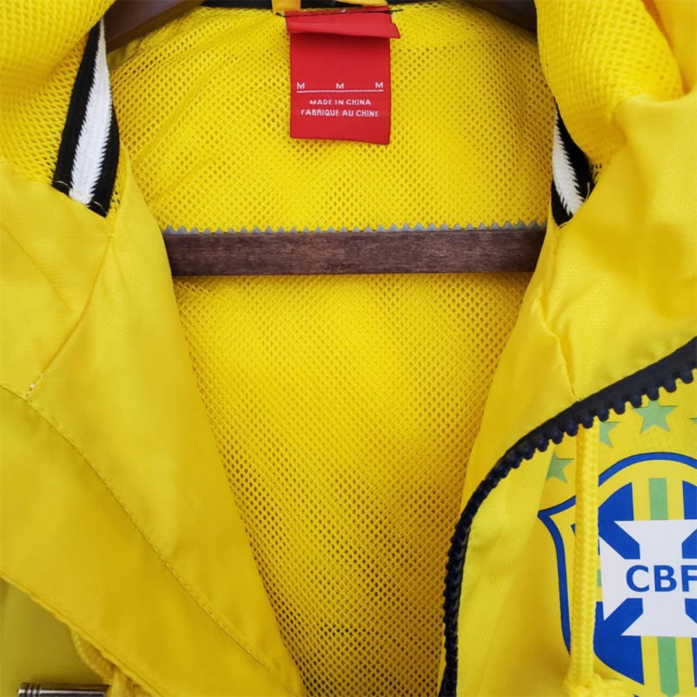 2024 Brazil Blue and Yellow Windbreaker Jacket Football team Shirt jersey Sport Unifom