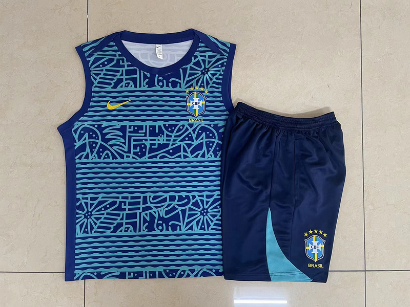 24/25 Brazil Blue Training Set Shirt and Shorts