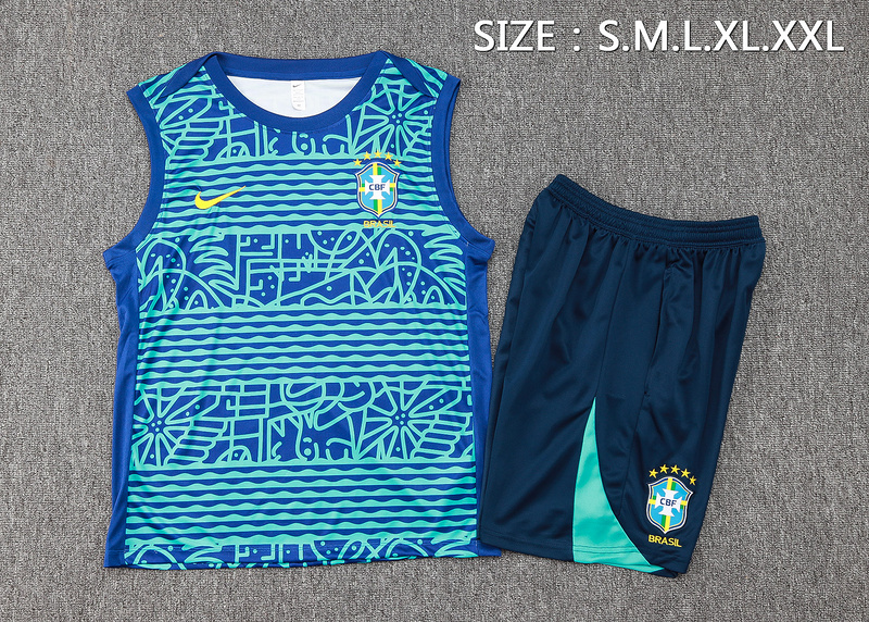 24/25 Brazil Blue Training Set Shirt and Shorts