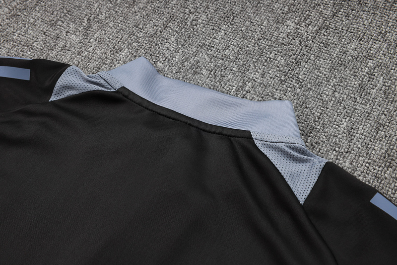 24/25 Italy Black Long-sleeved half-pull training kit Football team kit