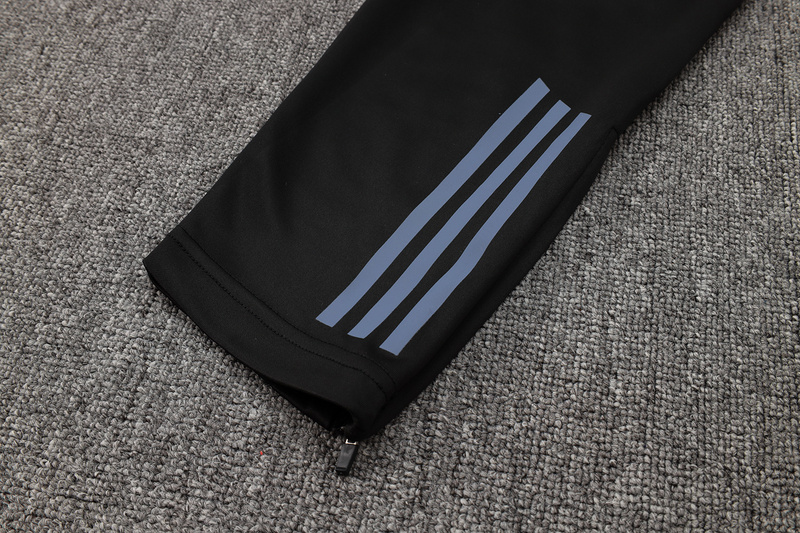24/25 Italy Black Long-sleeved half-pull training kit Football team kit
