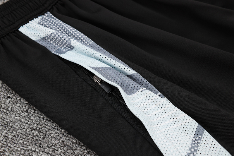 24/25 Italy Black Long-sleeved half-pull training kit Football team kit