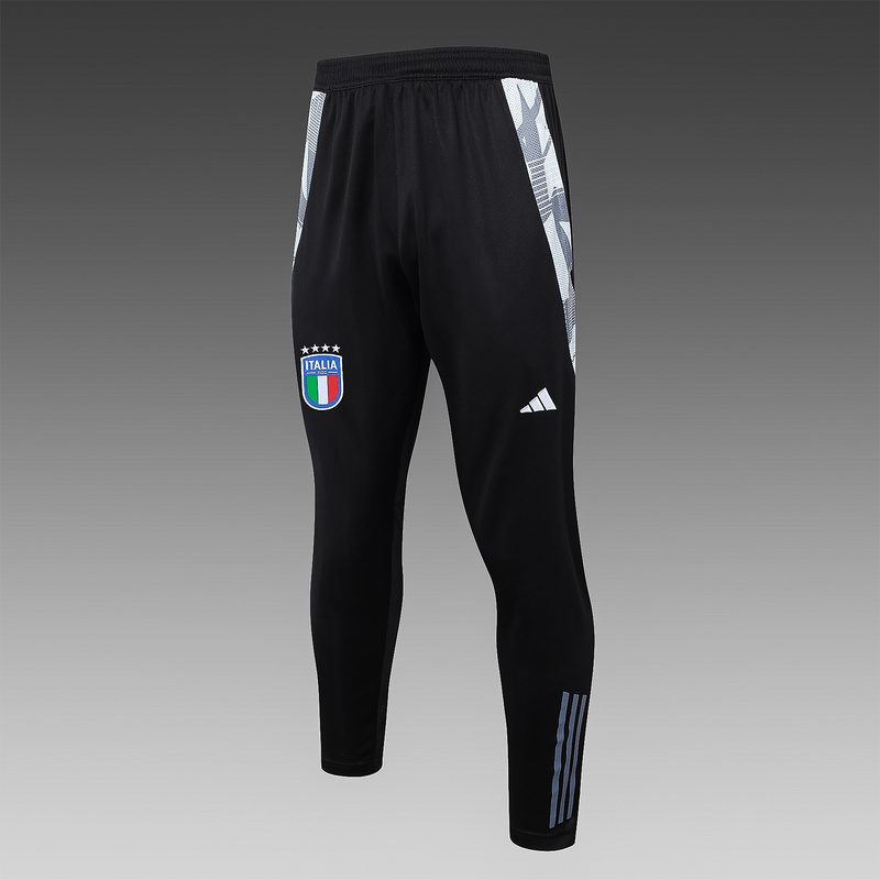 24/25 Italy Black Long-sleeved half-pull training kit Football team kit