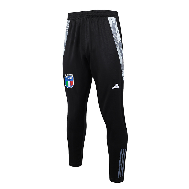 24/25 Italy Black Long-sleeved half-pull training kit Football team kit
