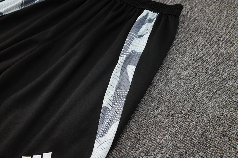 24/25 Italy Black Long-sleeved half-pull training kit Football team kit