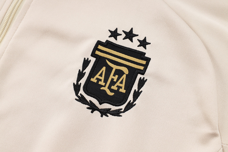 2024/25 Argentina Beige Jacket Training Suit Set Football Team Shirt Sports Fashion