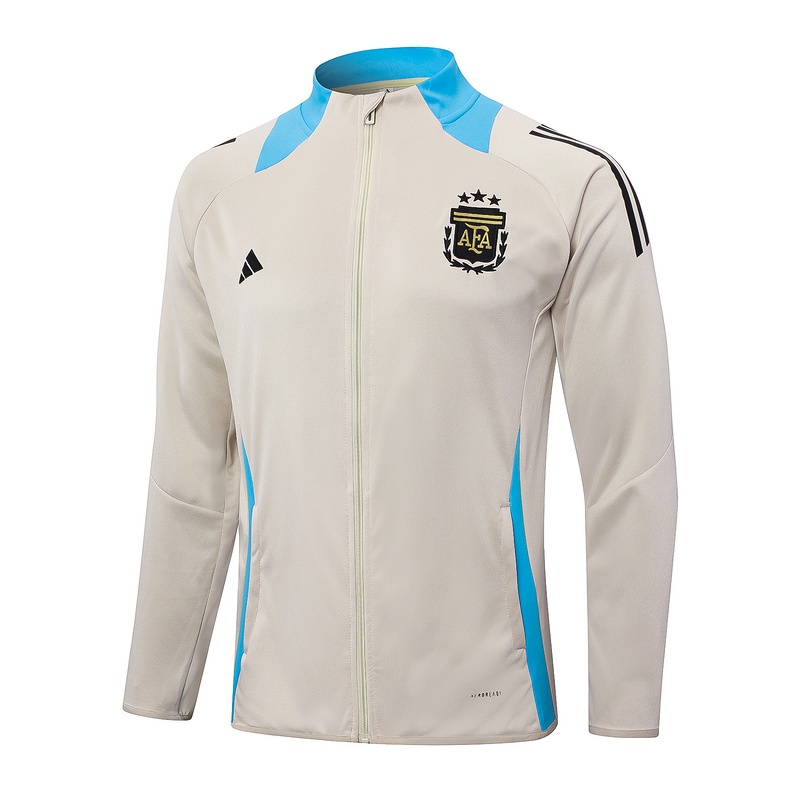 2024/25 Argentina Beige Jacket Training Suit Set Football Team Shirt Sports Fashion