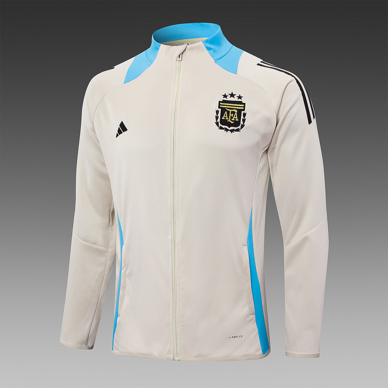 2024/25 Argentina Beige Jacket Training Suit Set Football Team Shirt Sports Fashion