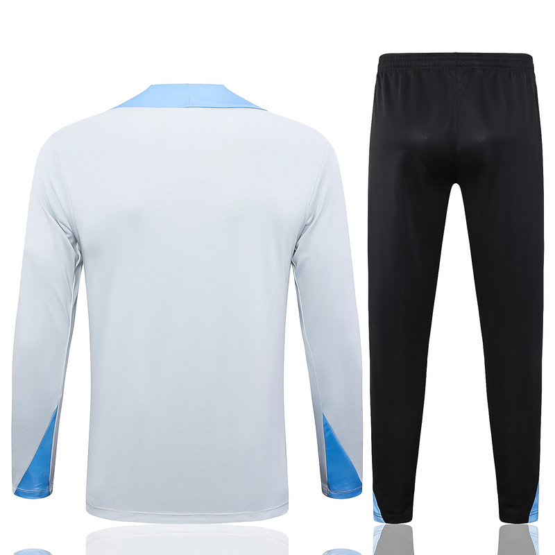 24/25 Tottenham Light gray Long-sleeved half-pull training kit Football team kit