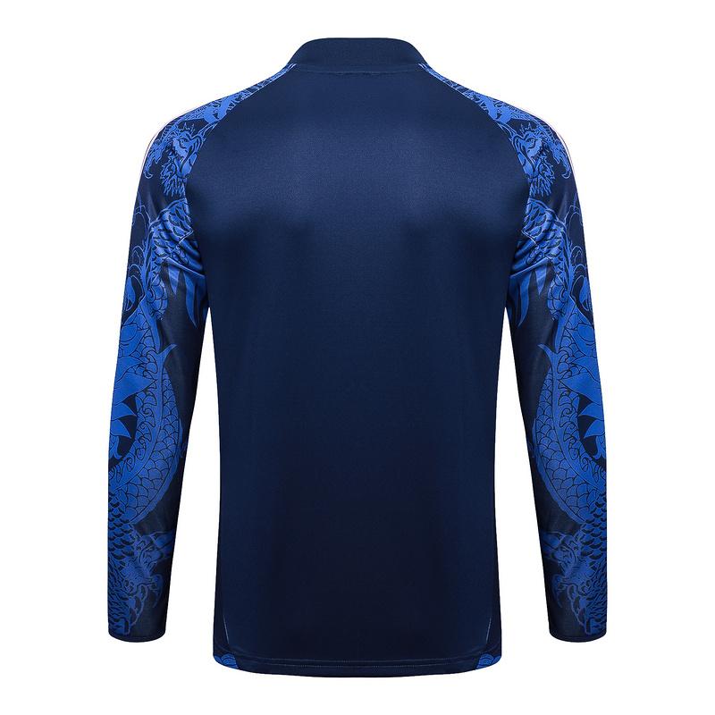 24/25 Real Madrid Royal blue Long-sleeved half-pull training kit Football team kit
