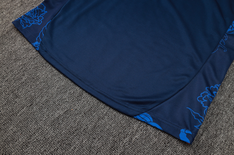24/25 Real Madrid Royal blue Long-sleeved half-pull training kit Football team kit