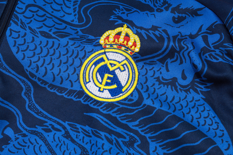 24/25 Real Madrid Royal blue Long-sleeved half-pull training kit Football team kit