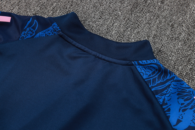 24/25 Real Madrid Royal blue Long-sleeved half-pull training kit Football team kit