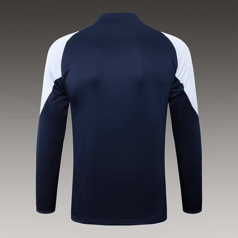 24/25 Real Madrid Royal blue Long-sleeved half-pull training kit Football team kit