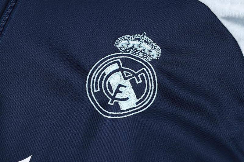 24/25 Real Madrid Royal blue Long-sleeved half-pull training kit Football team kit