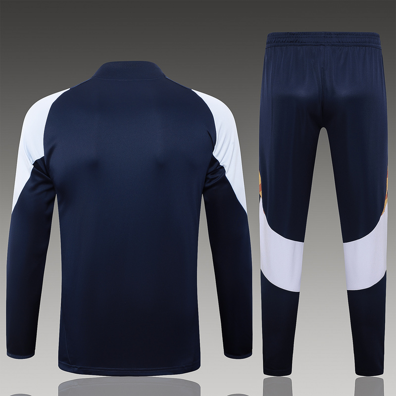 24/25 Real Madrid Royal blue Long-sleeved half-pull training kit Football team kit