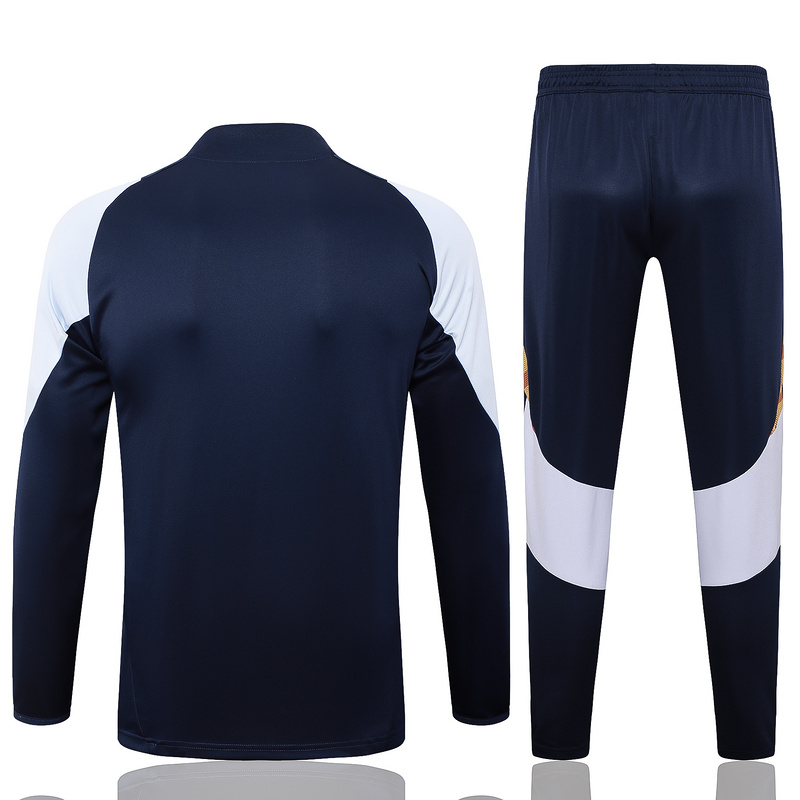 24/25 Real Madrid Royal blue Long-sleeved half-pull training kit Football team kit