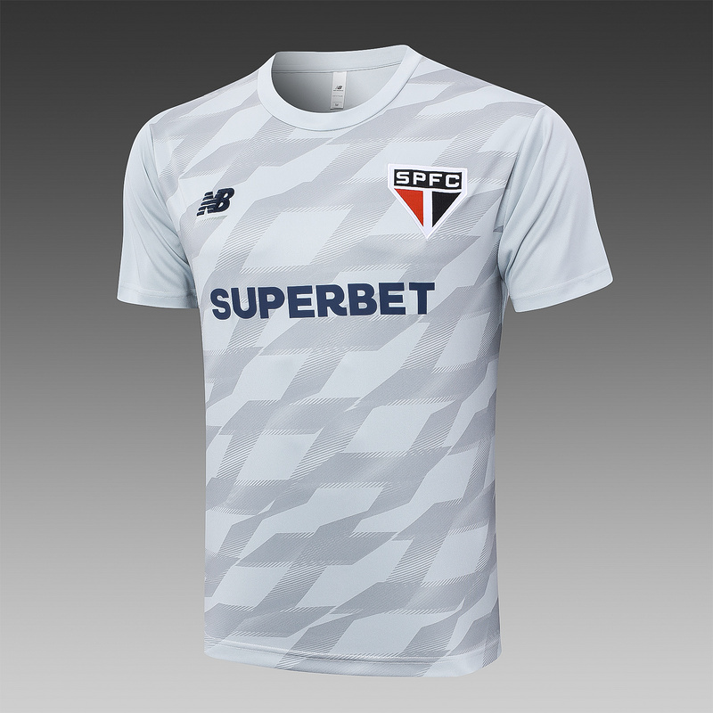 24/25 Sao Paulo Light Gray Training Set Shirt and Shorts