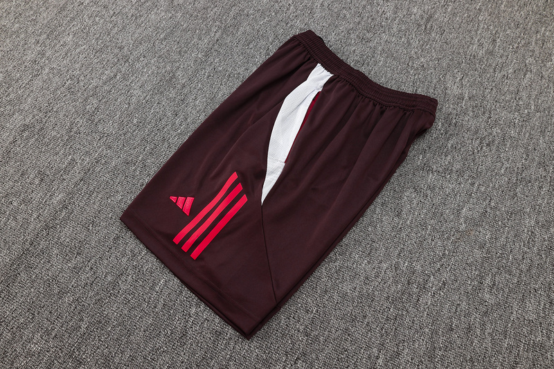24/25 Bayern Munich Red-brown Training Set Shirt and Shorts