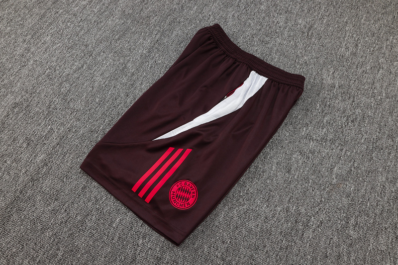 24/25 Bayern Munich Red-brown Training Set Shirt and Shorts