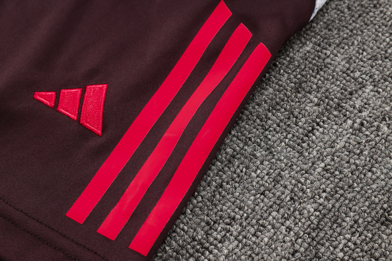 24/25 Bayern Munich Red-brown Training Set Shirt and Shorts