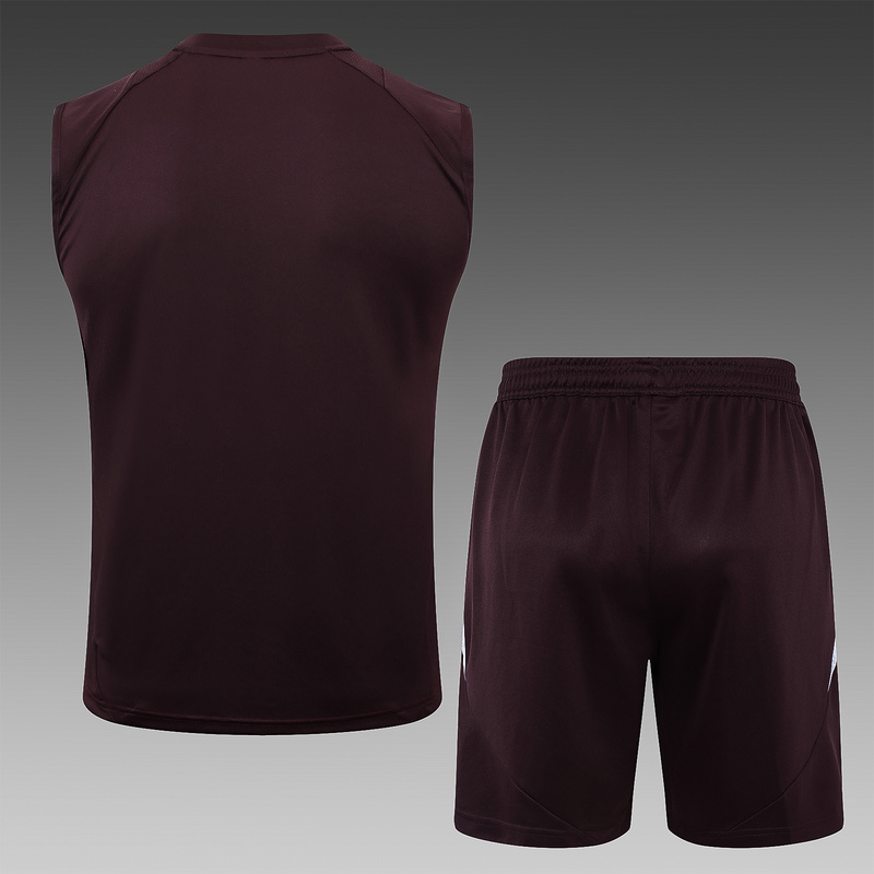 24/25 Bayern Munich Red-brown Training Set Shirt and Shorts