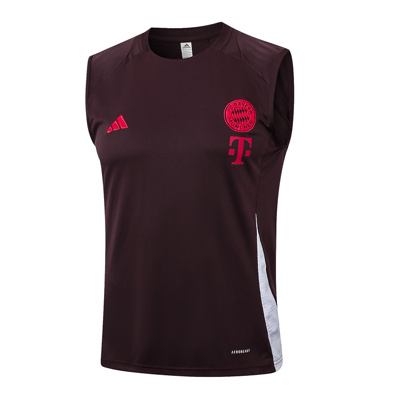 24/25 Bayern Munich Red-brown Training Set Shirt and Shorts