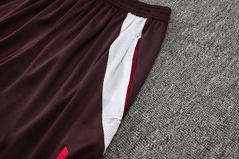 24/25 Bayern Munich Red-brown Training Set Shirt and Shorts