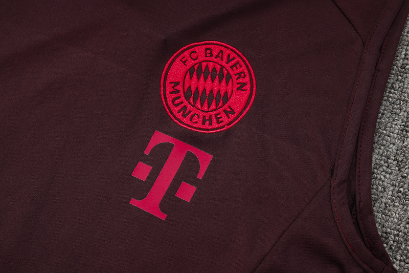 24/25 Bayern Munich Red-brown Training Set Shirt and Shorts