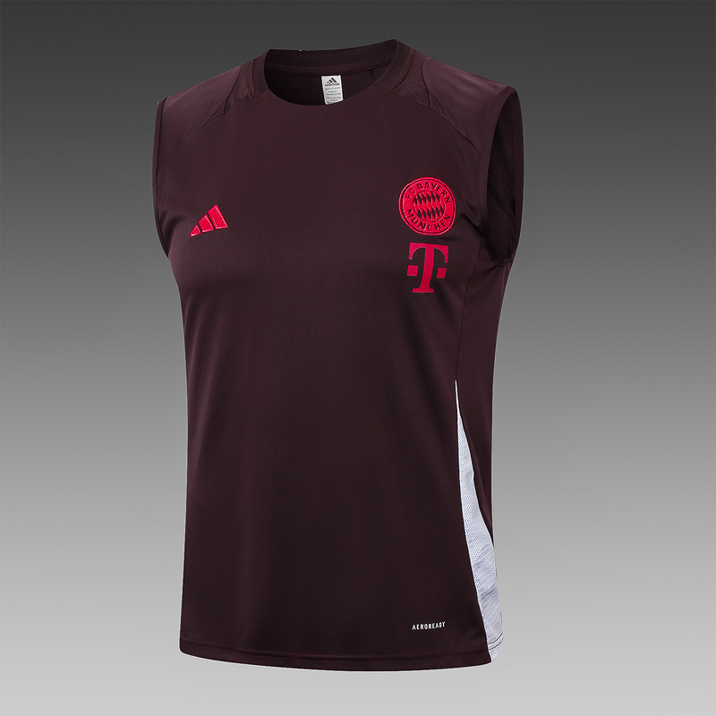 24/25 Bayern Munich Red-brown Training Set Shirt and Shorts