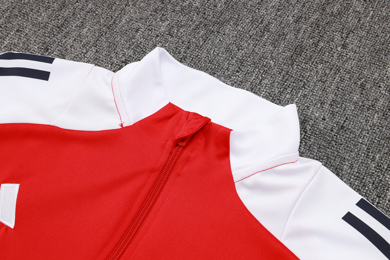 2024/25 Arsenal Red Jacket Training Suit Set Football Team Shirt Sports Fashion