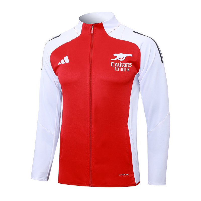 2024/25 Arsenal Red Jacket Training Suit Set Football Team Shirt Sports Fashion