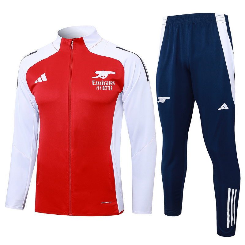 2024/25 Arsenal Red Jacket Training Suit Set Football Team Shirt Sports Fashion