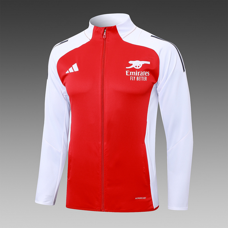 2024/25 Arsenal Red Jacket Training Suit Set Football Team Shirt Sports Fashion