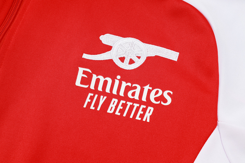 2024/25 Arsenal Red Jacket Training Suit Set Football Team Shirt Sports Fashion