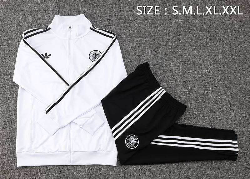 2024/25 Germany White Jacket Training Suit Set Football Team Shirt Sports Fashion
