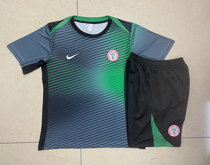 24/25 Nigeria Grayish green Training Set Shirt and Shorts