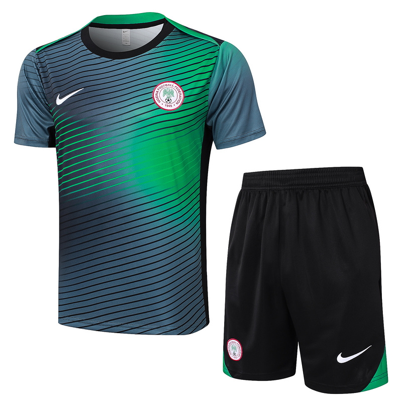 24/25 Nigeria Grayish green Training Set Shirt and Shorts