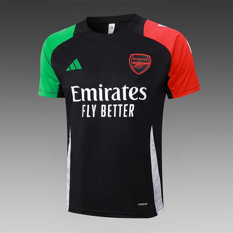 24/25 Arsenal Black Training Set Shirt and Shorts
