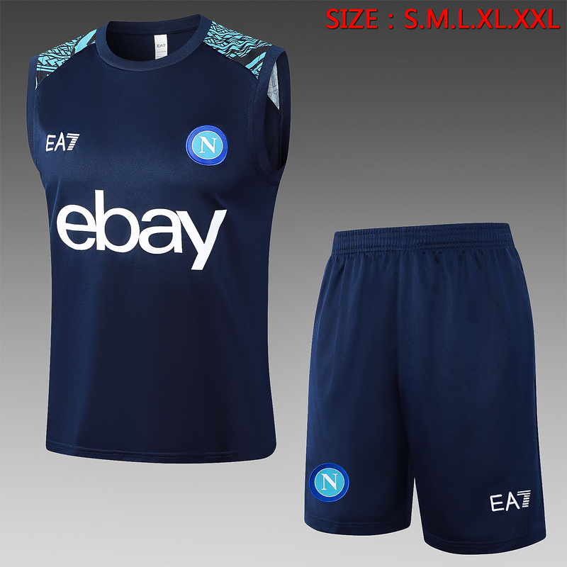 24/25 Naples Royal blue Training Set Shirt and Shorts