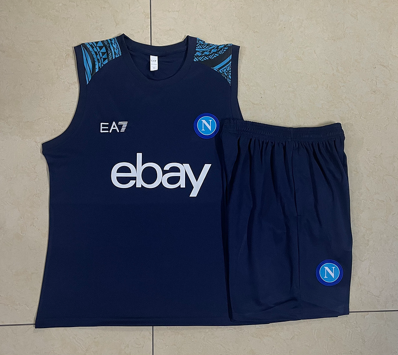 24/25 Naples Royal blue Training Set Shirt and Shorts
